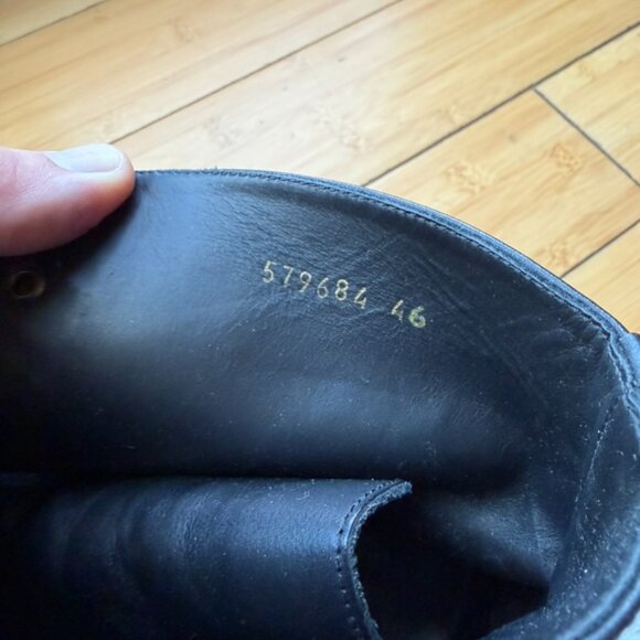 Balenciaga Trooper Lace-Up Leather Boots, Size 13, Black - Picture 4 of 6